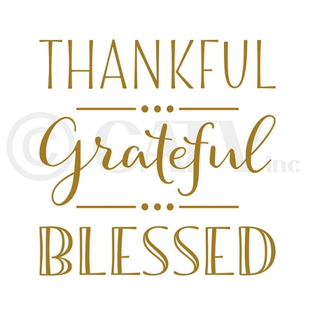 Download Thankful grateful blessed vinyl lettering wall decal (16 ...