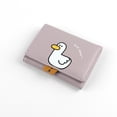 thumbnail image 1 of Kawaii Cartoon Duck Pattern Short Wallet, Trifold Coin Purse, Casual Credit Card Case, 1 of 6