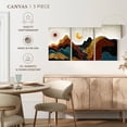 thumbnail image 5 of Elephant Stock Textured Mountain Landscape Abstract Wall Art - Horizontal Multi Panel Canvas - Living Room Wall Decor - Nature Multi Panel - Red And Black Decor - 56" x 27", 5 of 8