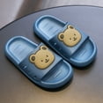 thumbnail image 5 of Zanarzt Toddler Summer House Slippers Kids Open Toe Comfy Cloud Slides Slippers Lightweight Soft Non Slip Sandals for Toddler Girls Children Bathroom Shower Summer Pool Beach Slippers Blue,US 15, 5 of 5
