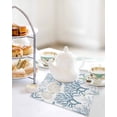thumbnail image 7 of Blue Coastal Dish Towels Set, Waffle Weave Kitchen Towels 4 Pieces, Nautical Coral Beach Starfish Microfiber Hair Face Bath Tea Towel Absorbent Quick Drying Cleaning Dish Cloths, 12"x12", 7 of 7
