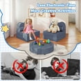 thumbnail image 4 of FAGINEY 14PC Modular Kids Play Couch, Foam Couch for Toddlers Set, DIY Toddler Sofa for Forts, for Boys and Girls, Gray, 4 of 10