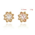 thumbnail image 4 of Boucles d'Oreilles en Zircon Autrichien Galvanisé en Or 18K Violet, 4 of 4