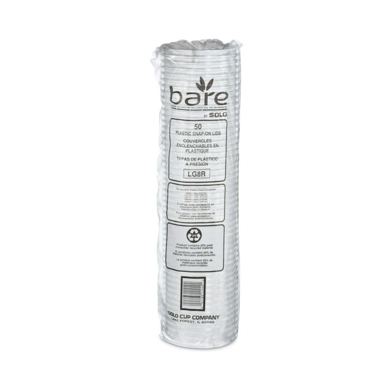 Bare Eco-Forward RPET Deli Container Lids, ProPlanet Seal, Recessed Lid, Fits 8 oz, Clear, Plastic, 50/Pack, 10 Packs/Carton Bare Eco-Forward RPET Deli Container Lids, ProPlanet Seal, Recessed Lid, Fits 8 oz, Clear, Plastic, 50/Pack, 10 Packs/Carton