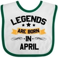 thumbnail image 3 of Inktastic Legends Are Born in April Boys or Girls Baby Bib, 3 of 4