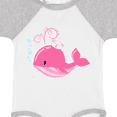thumbnail image 4 of Inktastic Cute Pink Whale in Nautical Hat Boys or Girls Baby Bodysuit, 4 of 5