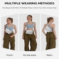thumbnail image 7 of WATERFLY Unisex 2L Walking Hiking Travel Running Nylon Fanny Pack Waist Bag,White, 7 of 7