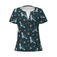 thumbnail image 3 of Naloa Cute Turtle Print T-Shirts Short Sleeve V Neck Tees for Women Fashion Tops Trendy Lightweight Soft Casual Summer Outfits Clothes, 3 of 5