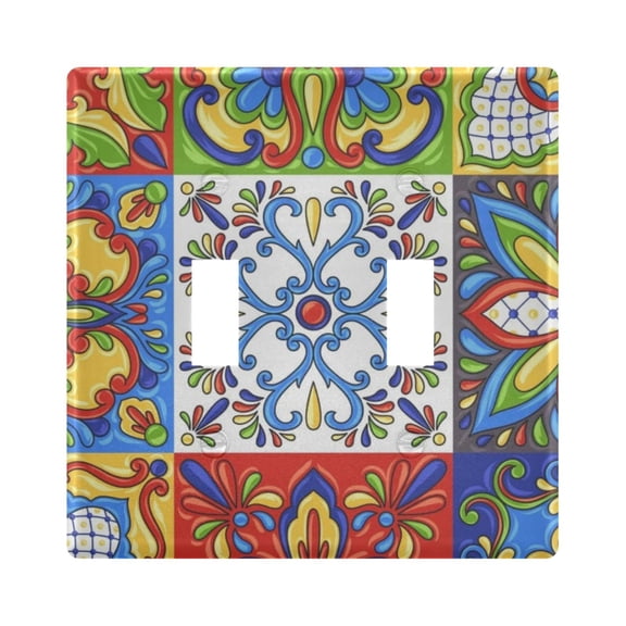 Light Switch Cover Mexican Talavera Plates Faceplate Decorative Switch Plate for Bedroom Home Decor