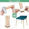 thumbnail image 4 of Uxcell 24-Pack Protectores de Piso para Patas de Silla, Copas de Silicona de 1.1-1.45 Pulgadas, Almohadillas de Fieltro para Muebles, Fundas para Patas de Silla [Blanco Transparente], 4 of 7