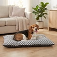 thumbnail image 3 of Vibrant Life Medium Tufted Pillow Pet Bed, Black and White Checkered, 35" x 27", 3 of 10