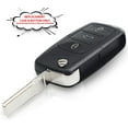 thumbnail image 3 of HSHDLDF Coque de Remplacement Étui Housse pour Volkswagen 2002-2010 Télécommande Clé Fob Rabattable Pliable pour Beetle Golf Jetta Passat GTI Entrée Sans Clé Réparation Convient FCC ID : HLO1J0959753AM Ou HLO1J0959753DC (No de Pièce, 3 of 4