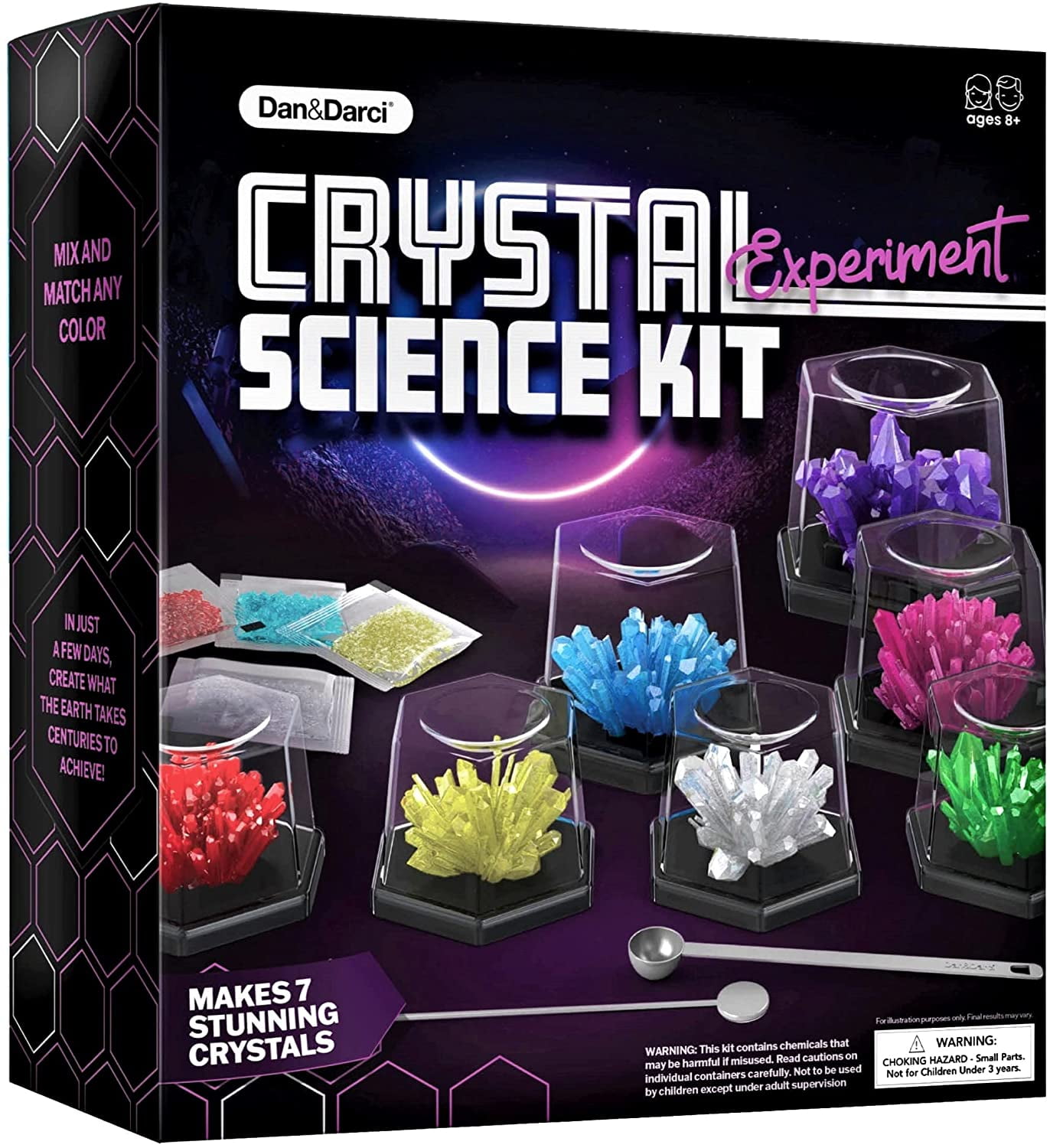Crystal Growing Set DIY Crystal Toys Magic Science Experiment Kit Yellow 