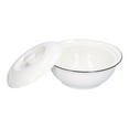thumbnail image 2 of Tazón de sopa de 9 pulgadas con tapa, gran capacidad, 1500 ml, cuenco para estofado, cuenco de cocina de cerámica blanca inofensivo, 2 of 14