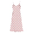 thumbnail image 4 of Maqroz Summer Dresses for Women Plus Size Satin Sleeveless Long Dresses with Spaghetti Strap Printed V Neck Cami Dress Casual Side Slit Maxi Dress Boho Nightdress Multicolor L, 4 of 8