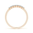 thumbnail image 2 of Angara Natural 0.21 Ct. Aquamarine Non Eternity Ring in 14K Rose Gold for Women (Ring Size: 12), 2 of 12