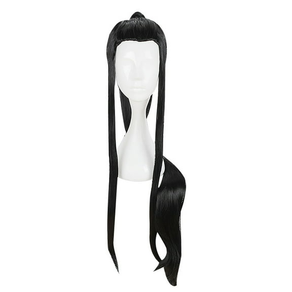 Unique Bargains Wigs for Women 39" Black Wigs with Wig Cap 21.5'' - 22.5''