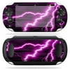 Protective Vinyl Skin Decal Cover Compatible With Sony PS Vita Playstation Purple Lightning