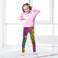 thumbnail image 5 of Girl's Legging Full-Length Colorful Print Tights For Dance Gym Everyday Wear Floral Pattern, 5 of 8