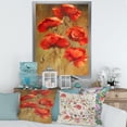 thumbnail image 3 of Designart 'Blooming Vintage Poppies I' Traditional Framed Art Print, 3 of 4