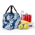 thumbnail image 4 of KLL Flower Print Insulated Lunch Bag Women, Reusable Cute Tote Lunch Box for Adult & Men, Leakproof Cooler Lunch Bags for Work Office Travel Picnic, 4 of 5
