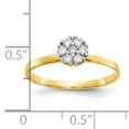 thumbnail image 3 of Bague de Promesse en Or Jaune 10k Zircon Cubique Cz, 3 of 10