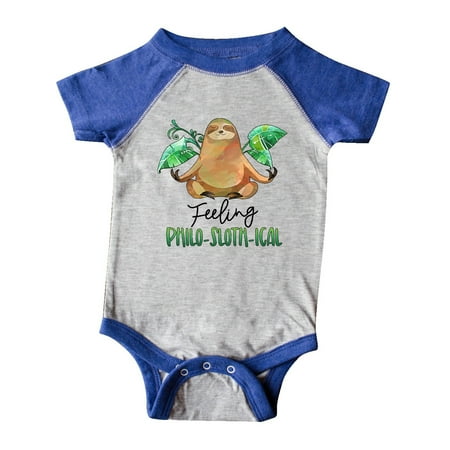 

Inktastic Feeling Philo-Sloth-ical Funny Sloth with Plants Gift Baby Boy or Baby Girl Bodysuit