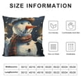thumbnail image 5 of Orinice Snowman Hat Scarf Graphic Decorative Pillow Cover for Home Couch Living Room Bed Sofa, Winter Christmas Theme, 1PC 18x18in, 5 of 5