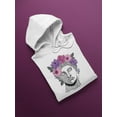 thumbnail image 3 of Sculpture With Purple Flowers Hoodie Men -Image by Shutterstock, Male Small, 3 of 4