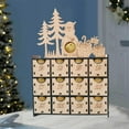 thumbnail image 2 of Calendario de Adviento de de Navidad reutilizable 24 cajones de almacenamiento Decoración de cuenta de regresiva para regalos navideños para SM SunniMix Calendario de adviento, 2 of 8