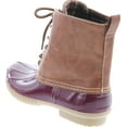 thumbnail image 3 of Axny Dylan Women's Lace Up Two Tone Combat Style Calf Rain Duck Boots, 3 of 7