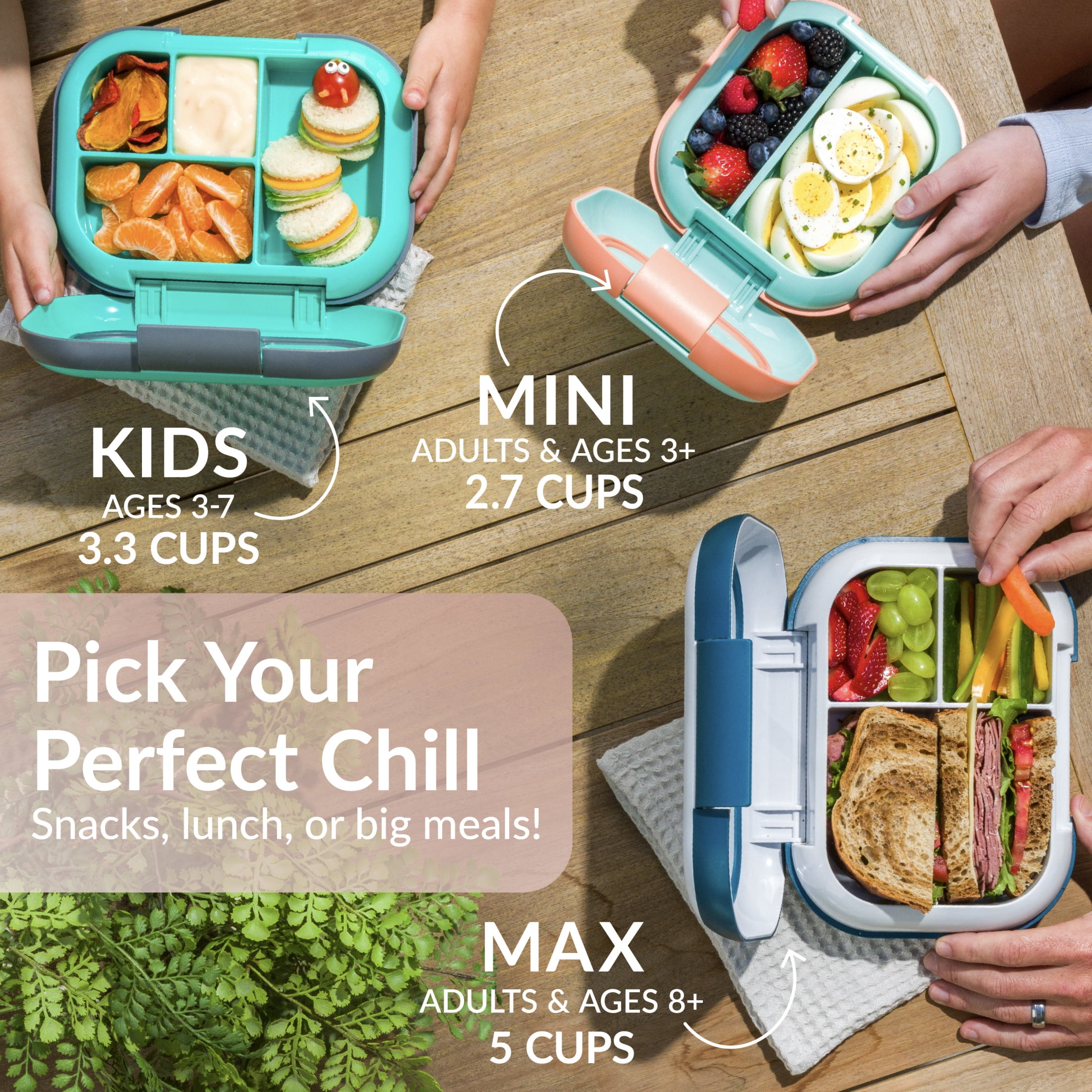 Bentgo Chill Max Leak-Proof XL Lunch Box - Included Ice Pack Keeps Food Cold; 5-Cup Capacity for Ages 8+, 3 or 4 Compartment Bento Box, BPA-Free, Dishwasher Safe (Pink Cloud & Blush)
