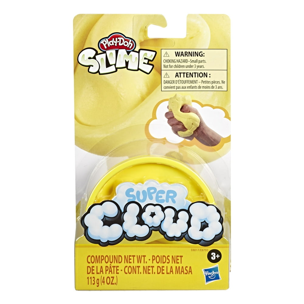 PlayDoh Super Cloud Single Can of Yellow Fluffy Slime Compound