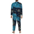 thumbnail image 5 of Bingfone Men'S Pajama Set 2 Piece Loungewear Pjs, Long Sleeve With Pajama Pants-Bohemian Turtle, 5 of 9