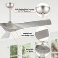 thumbnail image 3 of LEDET 52 in. 3-ABS Blades Nickel Indoor Ceiling Fan with Remote, 3 of 8