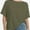 Army green, variant on Oversized T Shirts for Women Short Sleeve Loose Fit Crewneck Summer Tops Casual Basic Rolled Sleeves Tee Shirt