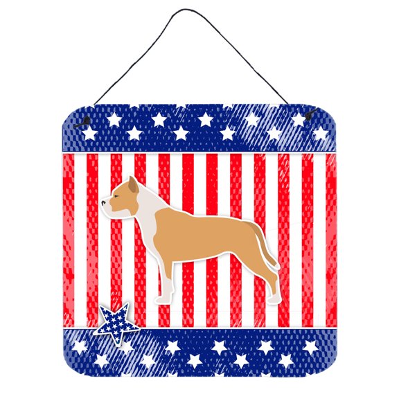 Carolines Treasures BB3354DS66 USA Patriotic Staffordshire Bull Terrier Wall or Door Hanging Prints