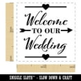 thumbnail image 2 of Welcome to Our Wedding with Hearts Self-Inking Rubber Stamp Ink Stamper - Sky Blue Ink - Small 1 Inch, 2 of 7