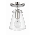 thumbnail image 6 of Crystorama Voss 1 Light Polished Nickel Semi Flush Mount - 5.75"W x 9.25"H x 5.75"D, 6 of 11