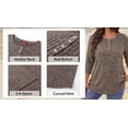 thumbnail image 6 of WellSize 3/4 Sleeve Blouses for Women Plus Size Henley Shirts Casual Crew Neck Tunic Tops Trendy Fall Pullover, 6 of 10