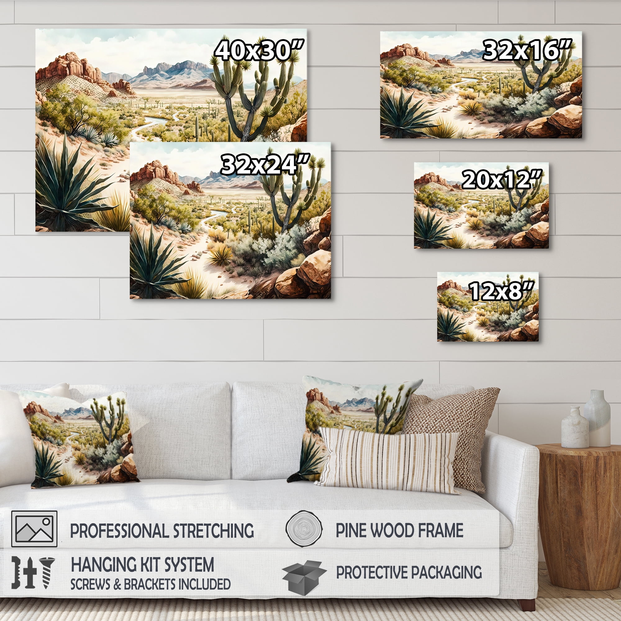 Designart Arizona Desert II Canvas Wall Art