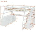 thumbnail image 2 of Harper & Bright Designs Full Size Loft Bed with Desk and Storage Stairs, Wood Loft Bed Full with 7 Drawers & Shelve, High Loft Bed with Desk for Boys Girls, White, 2 of 13
