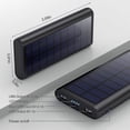 thumbnail image 5 of 1 banco de energía solar de 30000 mah, batería de cargador portátil con 2 puertos de salida y 2 de entrada, banco de energía universal USB C con linterna e indicador de 4 LED, 5 of 5