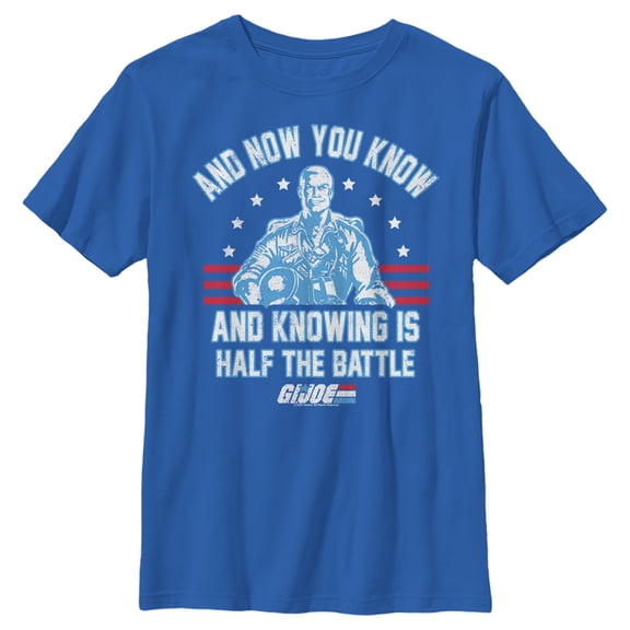 Boy's GI Joe Knowing Is Half the Battle  Graphic Tee Royal Blue Medium