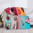 thumbnail image 3 of Naloa Colorful Dog Cat Collage Flannel Fleece Throw Blanket for Bed Couch, Thick Blanket - All Seasons Suitable for Women, Men and Kids-60"x50", 3 of 6