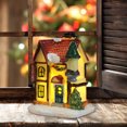 thumbnail image 3 of Coiry Christmas Santa Claus Snow House Luminous LED Light Xmas Tree Village Figurines, 3 of 6