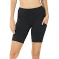 thumbnail image 4 of Womens High Waist Workout Biker Running Yoga Shorts w Pockets, 4 of 6