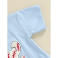 thumbnail image 6 of Jxzom Newborn Baby Boy Girl Baseball Outfit Short Sleeve Letter Baseball Embroidery Romper Bodysuit 0 3 6 12 18 Months Summer Clothes, 6 of 8