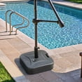 thumbnail image 5 of Homall Black Square Plastic Patio Umbrella Base Stand, Grip Handles and Adjustable Knob, 5 of 7