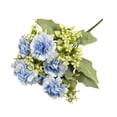 thumbnail image 2 of AURIGATE Blue Artificial Hydrangea Bouquet 11.8in Plastic Fake Hydrangea Flowers for Bridal Shower Decor, 2 of 7
